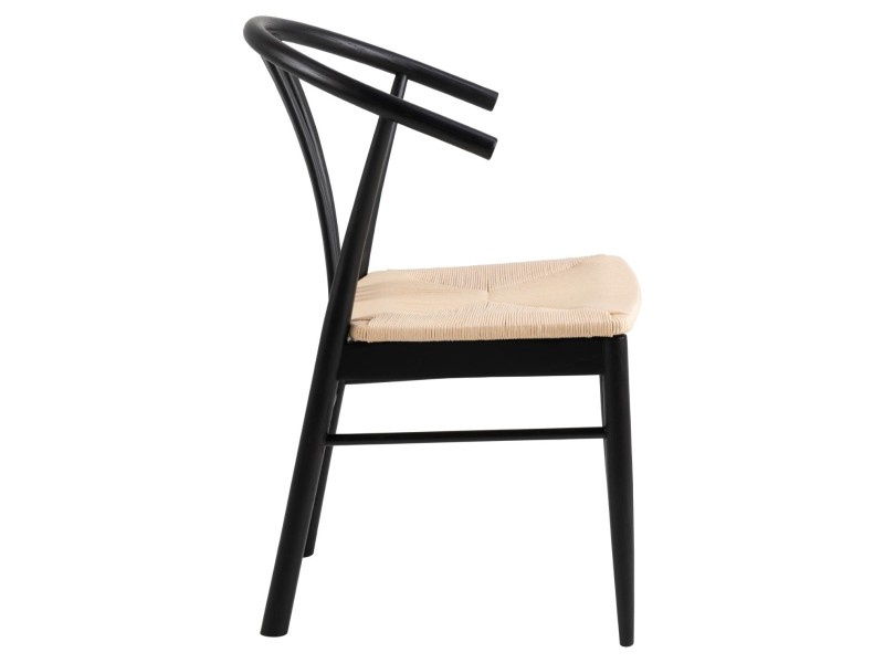 Krzesło York czarne/ naturalne - ACTONA